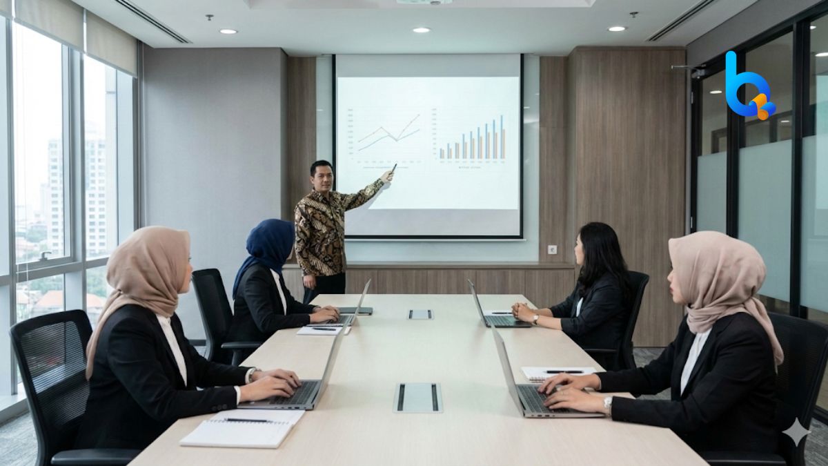 Komunikasi profesional antara rekan kerja pendidikan dalam suasana kerja yang terstruktur dan beradab