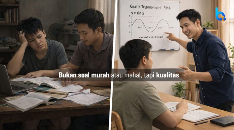 Perbandingan les privat murah dan berkualitas dengan tutor untuk siswa di rumah