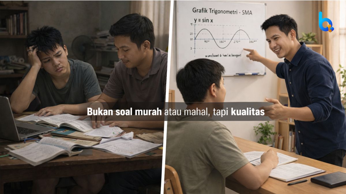 Perbandingan les privat murah dan berkualitas dengan tutor untuk siswa di rumah